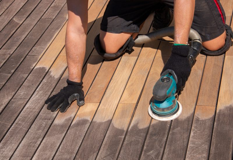 Contractor From Five Star Deck Service Restoring Deck Health In Annapolis, MD