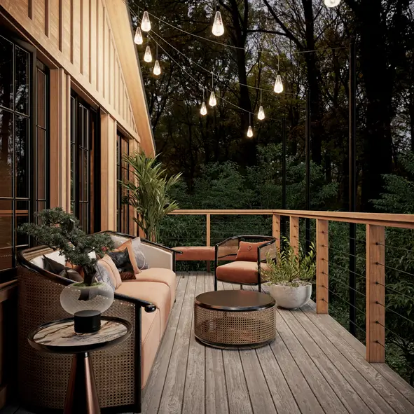 Cedar deck increasing property value of a home in Maryland